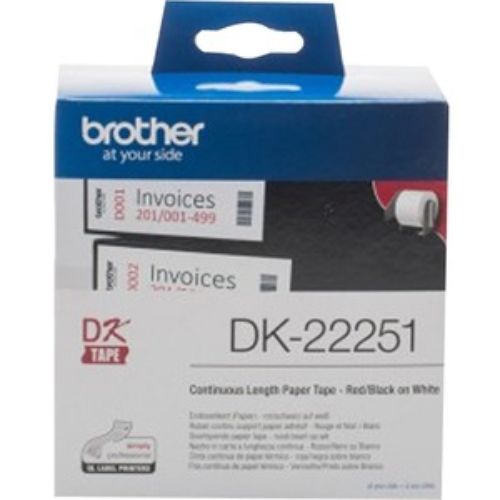Brother Consumables - 62 mm Width x 30.48 m Length - White - Paper - 1 Roll