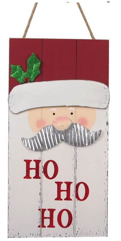 Old Style Santa Plank Sign
