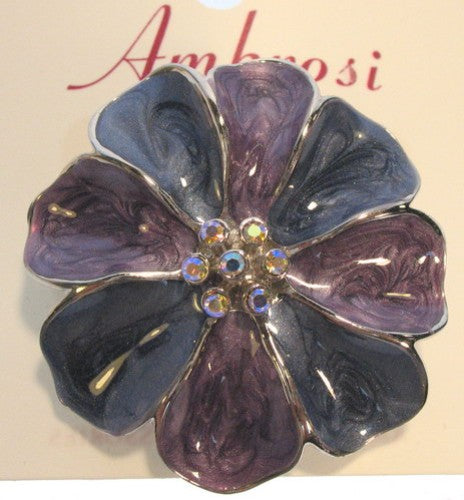 Enamel Flower Brooch (5cm x 5cm)