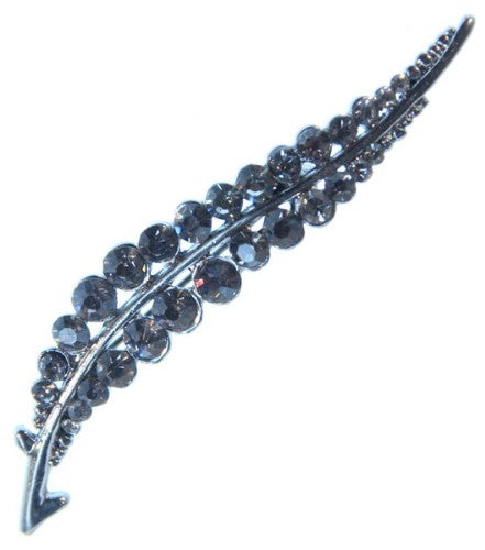 Brooch - Grey Leaf