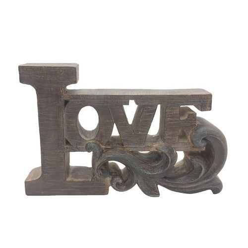 Love Décor Word Brown