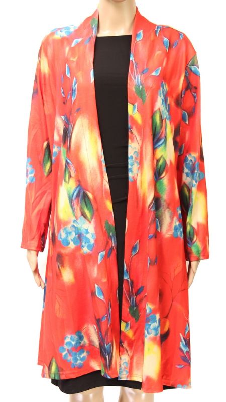 Coat Cape - Floral on Red (Small)