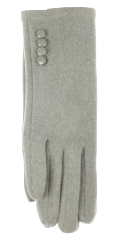 Glove with Matching Buttons - Grey (2 Pairs)