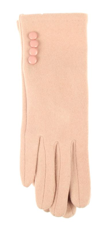 Glove with Matching Buttons - Pink (2 Pairs)