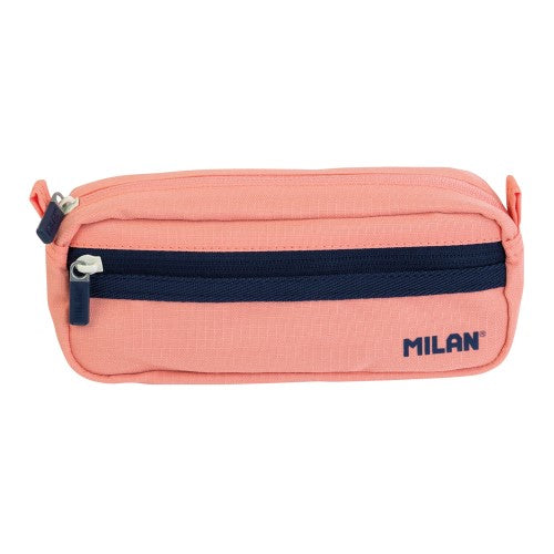 Milan Pencil Case Rectangular 2 Zip 1918 Series Pink