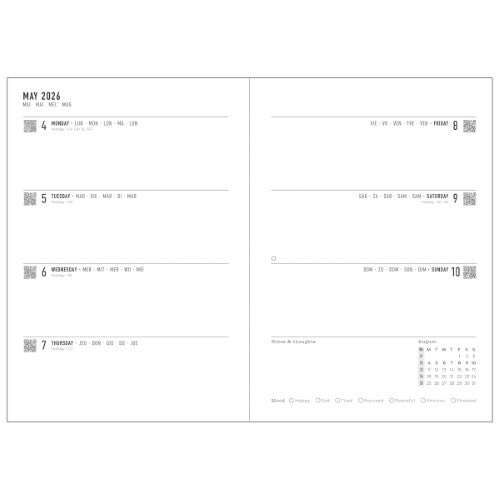 Letts of London Diary Conscious A5 WTV Rosewater 2026