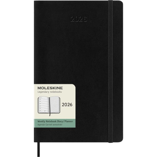 Moleskine Diary 12 Month Weekly + Notes SC Large Black 2026