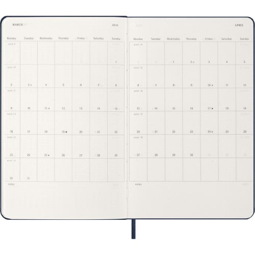 Moleskine Diary 12 Month Daily HC Large Sapphire Blue 2026