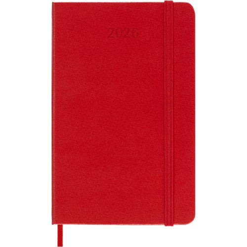 Moleskine Diary 12 Month Daily HC Pocket Scarlet Red 2026