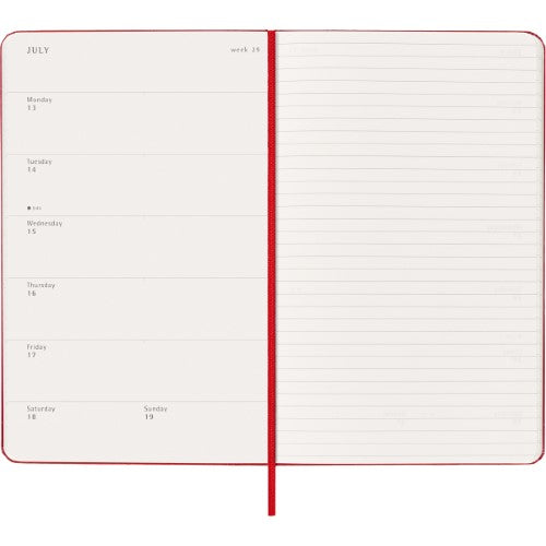 Moleskine Diary 12 Month Weekly + Notes HC Large Scarlet Red 2026