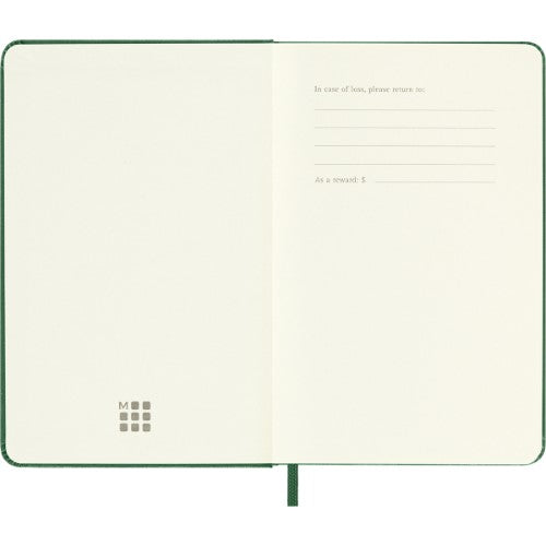Moleskine Diary 12 Month Weekly + Notes HC Pocket Myrtle Green 2026
