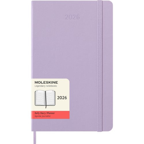 Moleskine Diary 12 Month Daily HC Large Pastel Lilac 2026