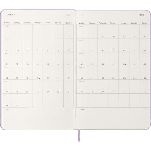 Moleskine Diary 12 Month Daily HC Large Pastel Lilac 2026