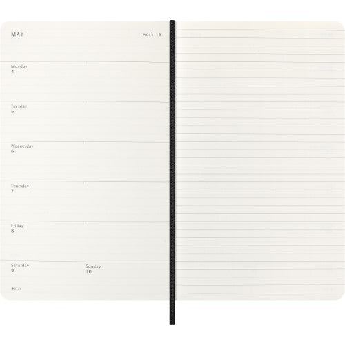 Moleskine Diary 12 Month Weekly + Notes HC Large P & E Mamba Black 2026