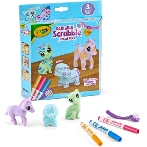 Crayola Scribble Scrubbies 3Pk Pastel Pets