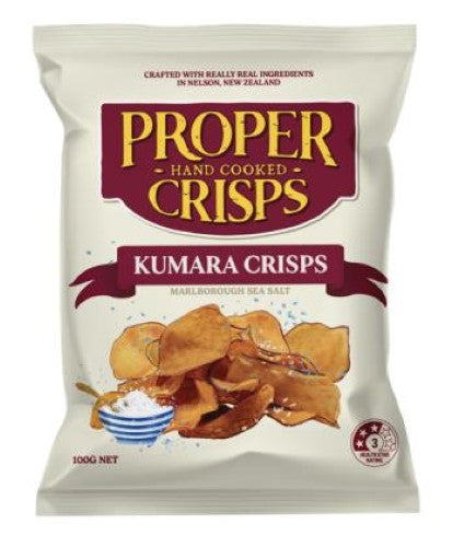 Proper Crisps Crisps Kumara Sea Salt  - 12X100G