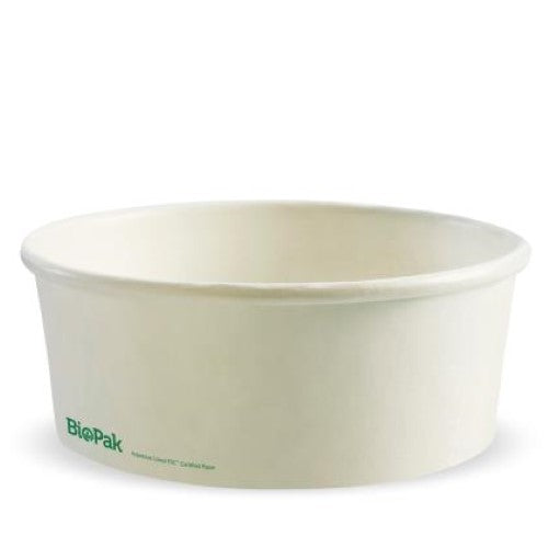 Biopak Bowl Paper Biobowl White 1300ml - 50PC