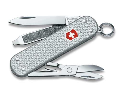 Swiss Pocket Knife - VICTORINOX SAK Classic SD Alox (Silver)
