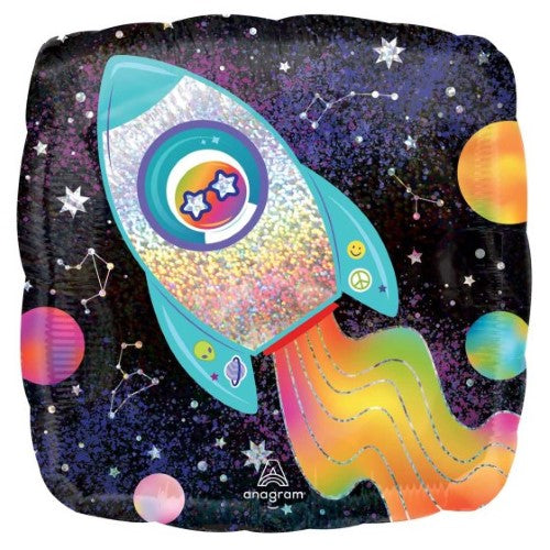 Balloon - 45cm Holographic Outer Space S55