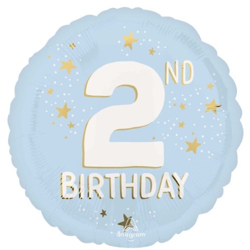 Balloon - 45cm Standard HX Little Mister 2nd Birthday S40