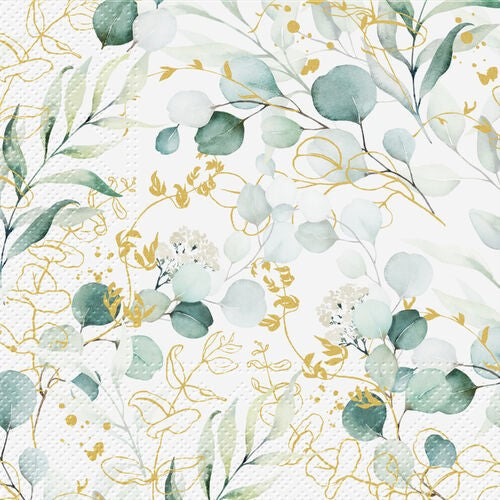 Napkins - PAW GOLDEN EUCALYPTUS 33 x 33cm (Pack of 20)