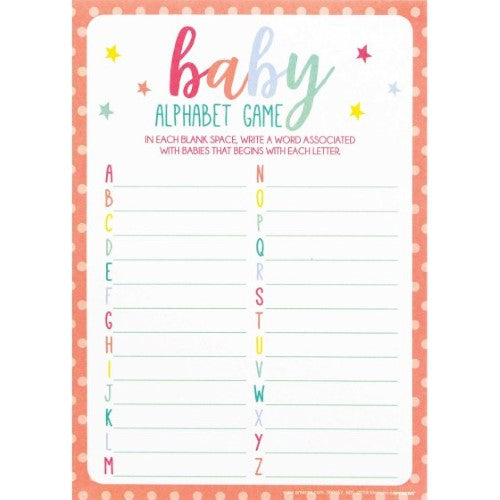 Baby Shower A to Z Alphabet Baby Games - (Pack of 24 )