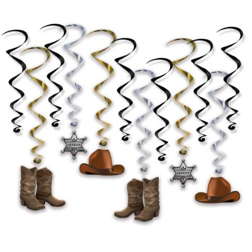 Beistle Western Whirls - (Pack of 12 )
