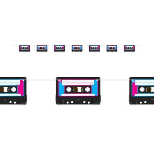 Beistle 80's Cassette Tape Garland