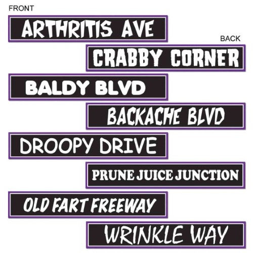 Beistle Over the Hill Photo Street Sign Cutouts - (Pack of 4 )