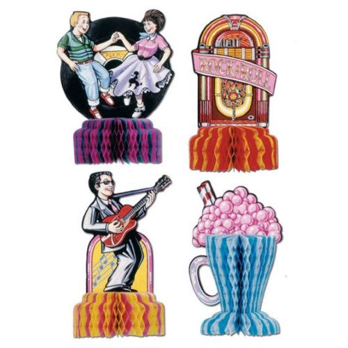 Beistle 50's Mini Centrepiece - (Pack of 4 )