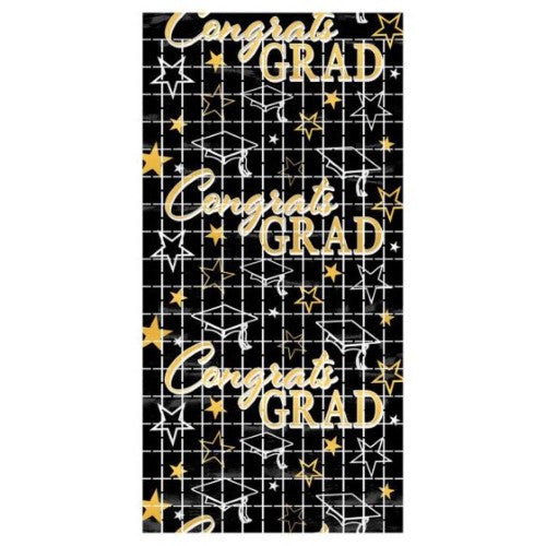 Beistle Congratulations Grad Metallic Square Curtain