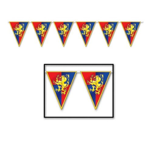 Beistle Medieval Bandana Pennant Banner