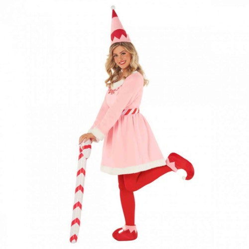 Costume Christmas Elf Pink Dress Women's Size 24-26