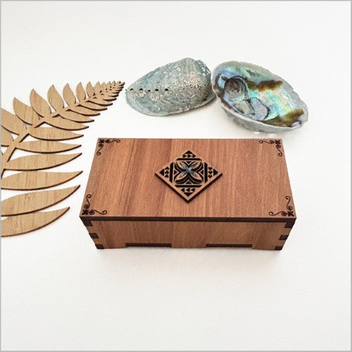 Small Rectangle Trinket Box - Relief Tapa 2 (5.4 x 10.8 x 3.8cm)