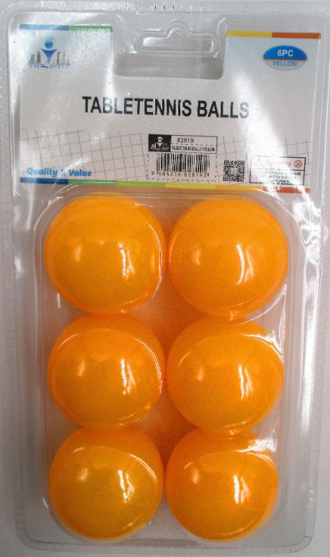 Table Tennis Balls - Yellow (12 Packs)