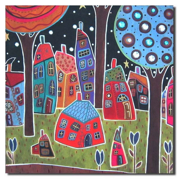Canvas Print with Crystals - Lollipop Trees
