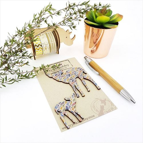 Charming Bambi wall art featuring whimsical feather pattern and playful mini shapes, perfect for nurseries and stylish decor.
