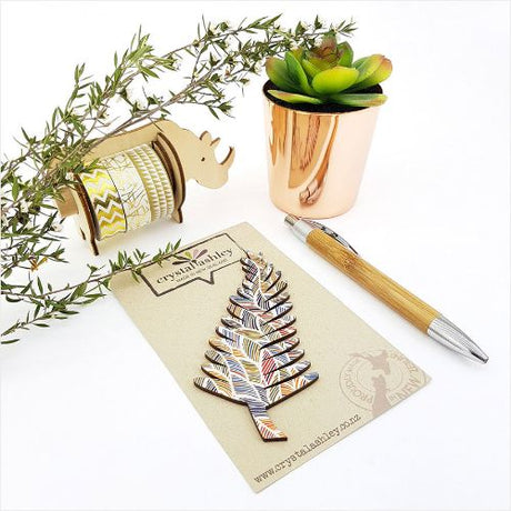 Elegant wall art featuring a fern and feather pattern in mini shapes, crafted from durable 3mm MDF for modern decor.