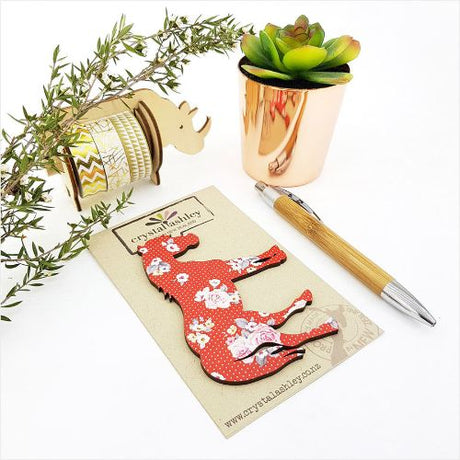 Vibrant wall art featuring a horse with red floral accents, crafted from durable MDF for stylish home decor.