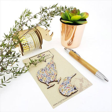 Mini wall art featuring kiwi birds with intricate feather patterns, crafted from MDF, perfect for home decor.