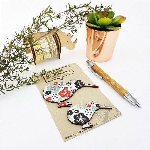 Whimsical Kiwi 3 wall art with vibrant mini shapes crafted from 3mm MDF, perfect for playful home decor.