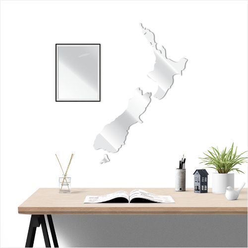 Large black and white NZ map wall art featuring a Koru pattern, perfect for modern Kiwi-inspired decor.
