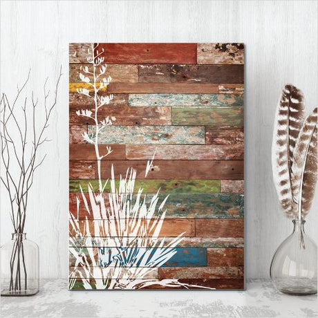 Kiwiana Wall Art featuring New Zealand flax design on lightweight plywood, ready to hang in modern spaces.