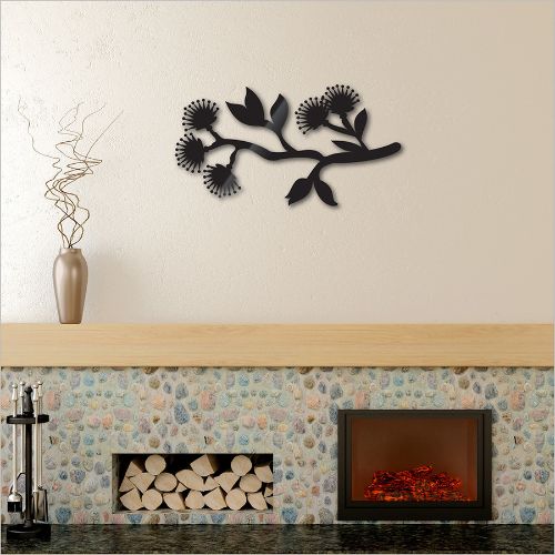Kiwiana Wall Art featuring a Pohutukawa Branch, crafted from durable Aluminium Composite for indoor and outdoor display.