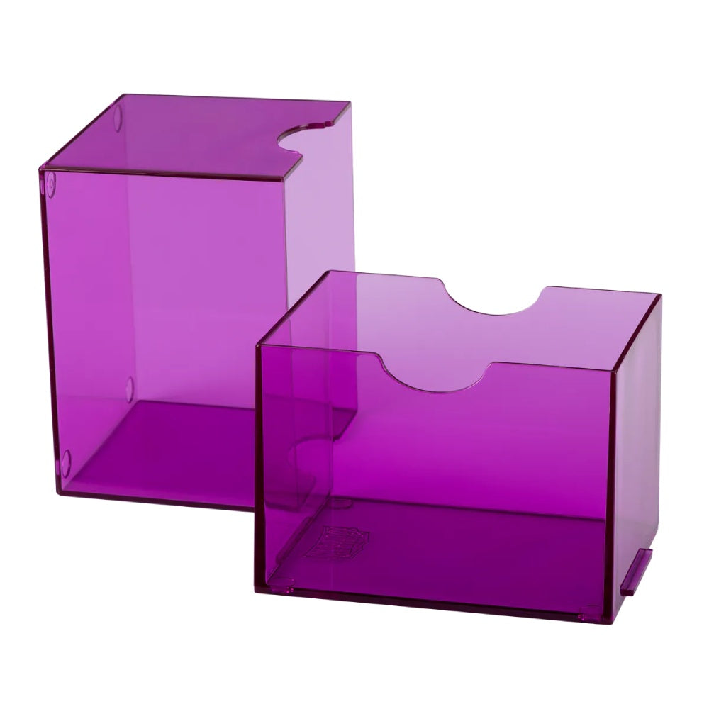 Dragon Shield: Deck Box - Strongbox - Clear: Purple - Card Sleeves