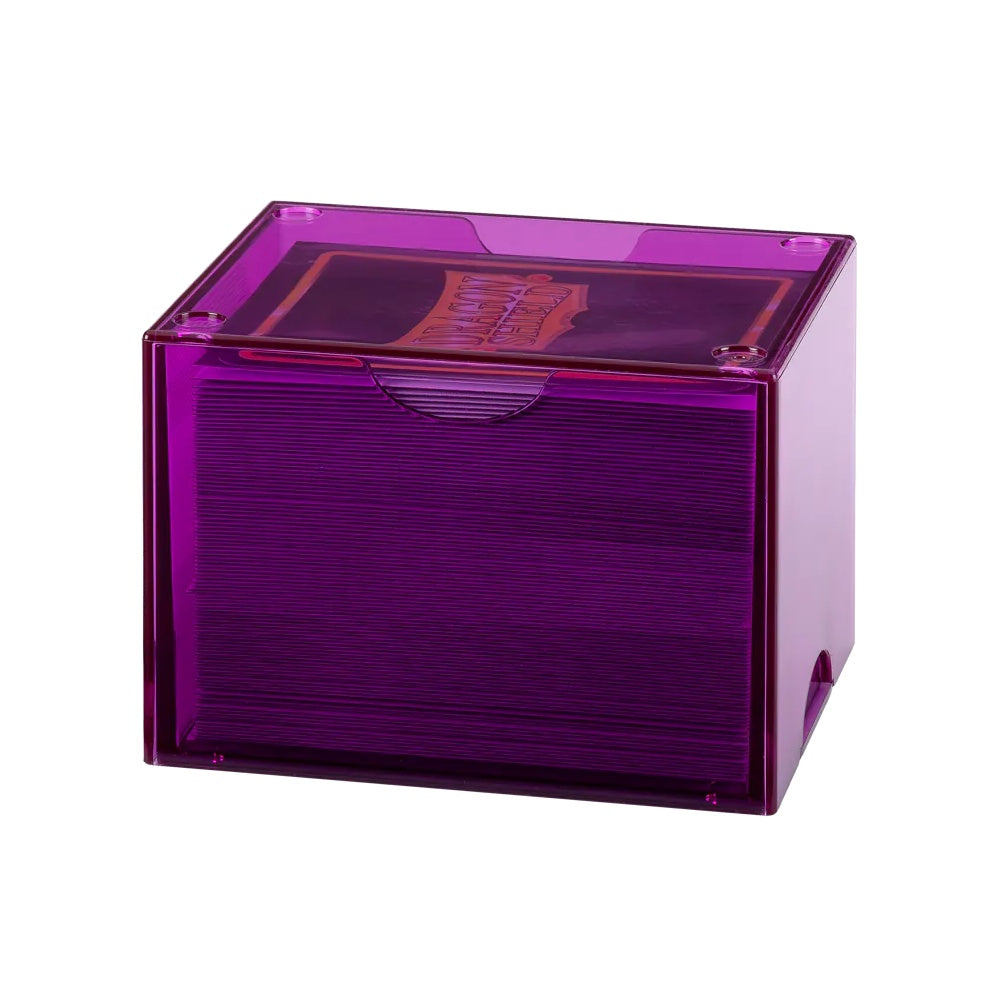 Dragon Shield: Deck Box - Strongbox - Clear: Purple - Card Sleeves