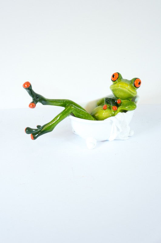 Bathtub Frog - Polyresin