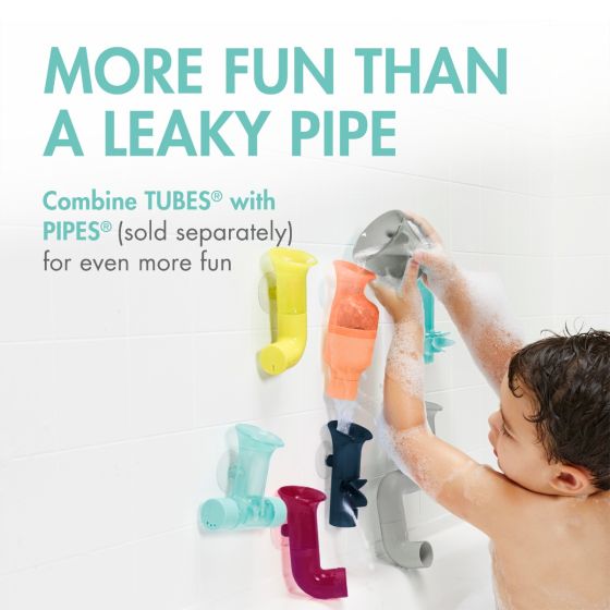 Tubes Bath Toy - Coral/Multi - Boon