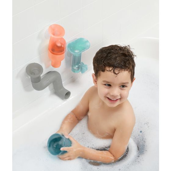 Tubes Bath Toy - Coral/Multi - Boon