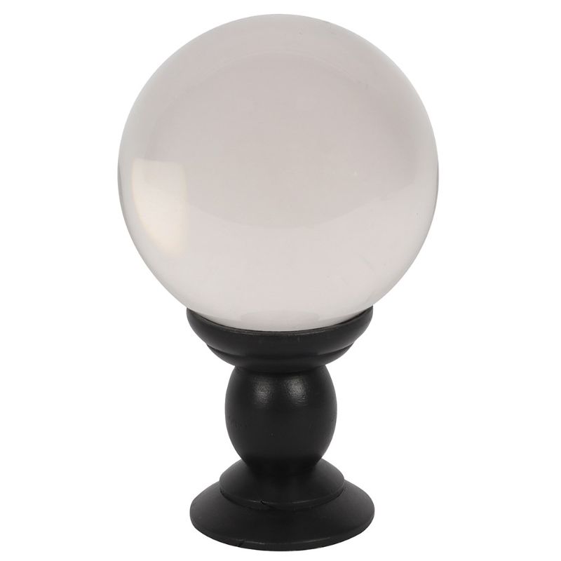 Clear Large Crystal Ball on Wooden Stand 130mm